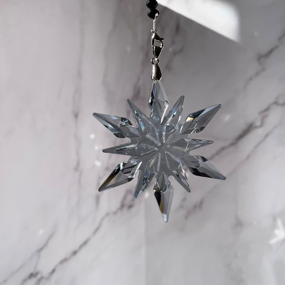 Crystal Snowflake Sun Catcher Christmas Tree Decor Czech Bohemia Crystal Gift - Picture 11 of 12